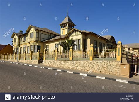 Historic German colonial building Woermann-Haus, Swakopmund, Erongo Province, Namibia Stock ...