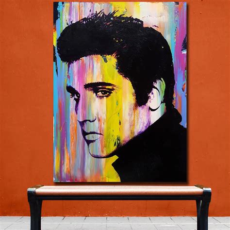 Large Size Pop Art Elvis Presley Icon Oil Painting Wall Art Canvas ...