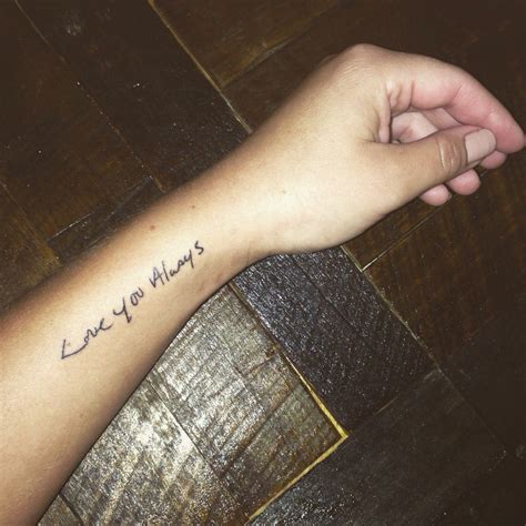 Handwritten Tattoos On Side