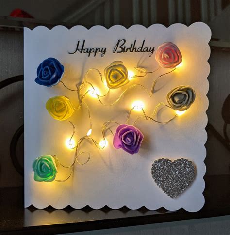 Light up Cards Led Cards Light up Birthday Cards Hearts and - Etsy UK