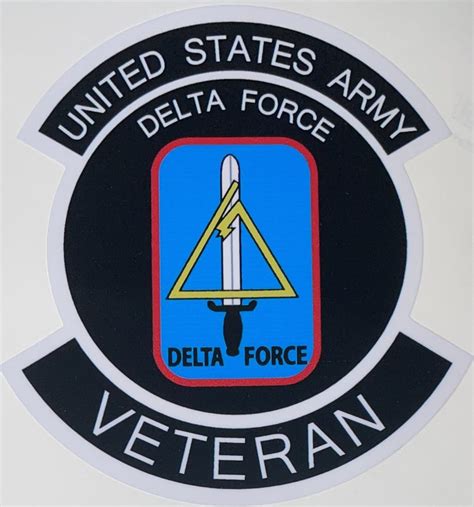 US Army Delta Force Veteran Sticker - Decal Patch - Co