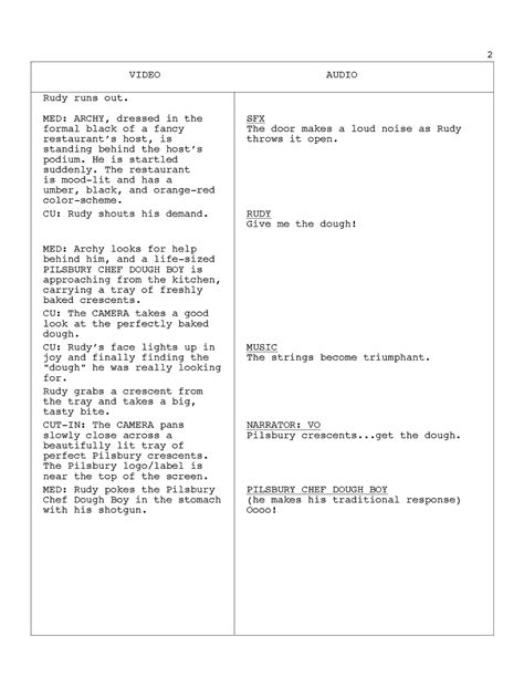 josephfaultersack: A TV Commercial Script