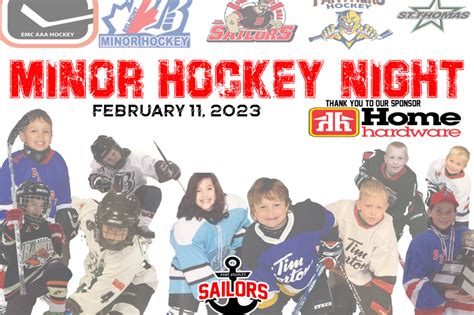 Minor Hockey Night with Home Hardware | Port Stanley Sailors