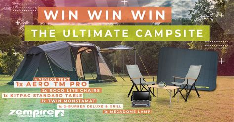 Wild Earth Competition: Win the ultimate campsite including a 4 person tent, chairs, table and more