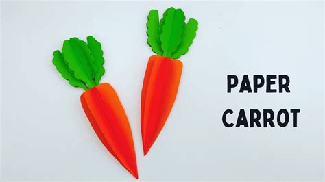 How To Make Easy Paper CARROT For Kids / Nursery Craft Ideas / Paper ...