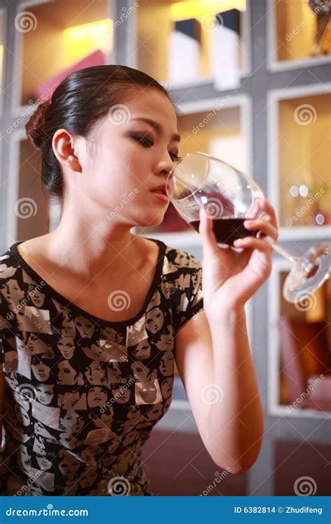 Girl drinking wine stock photo. Image of chinese, congratulations - 6382814