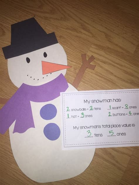 Snowman Building Activity for Place Value