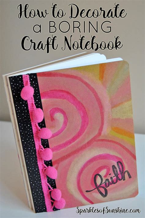 How to Decorate a Boring Craft Notebook and Make it Fun - Sparkles of Sunshine