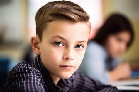 Premium AI Image | Shot of a young boy using a digital tablet at school ...