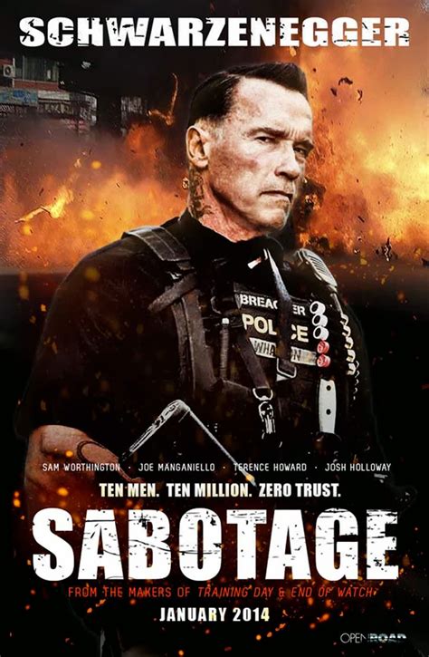 Sabotage, Poster y Trailer. Lo nuevo de Arnold Swarzenegger. | FAN CINE ...