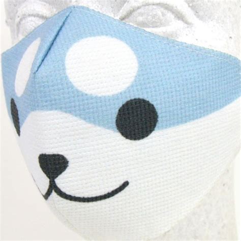 Reusable Face Mask: Grey Japanese Akita - Dog - Kawaii - FM0001