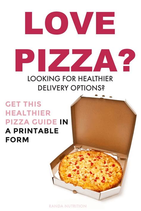 If you need help finding healthier pizza options when you order ...