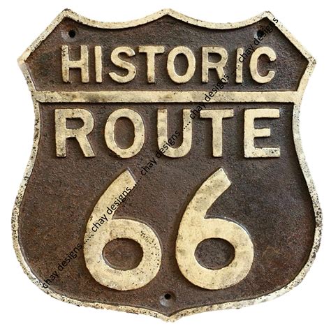 Vintage Metal Historic Route 66 Sign Digital Overlay | Etsy