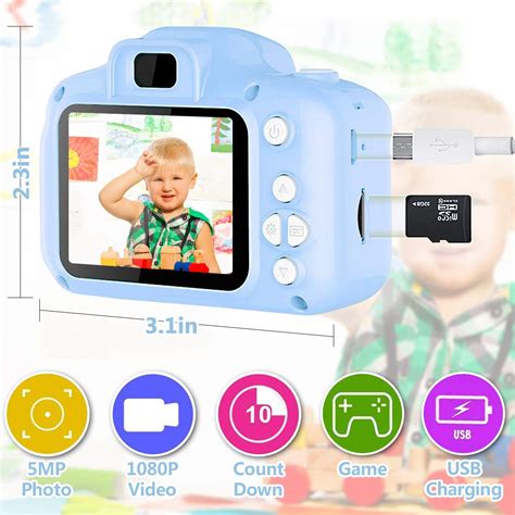 Kids Camera, Kids Selfie Camera Camcorder 2.0 Inch IPS Screen with 32GB ...