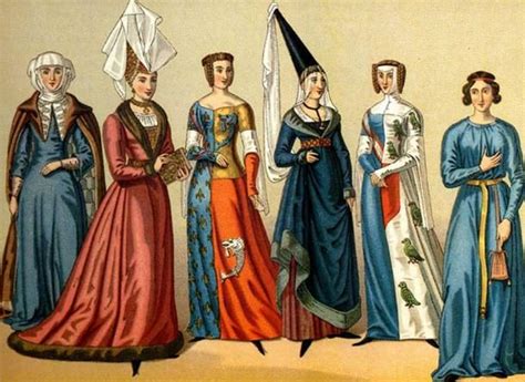 Diferentes tocados medievales (Flickr / CC BY 2.0) | Middle age fashion, Middle ages clothing ...