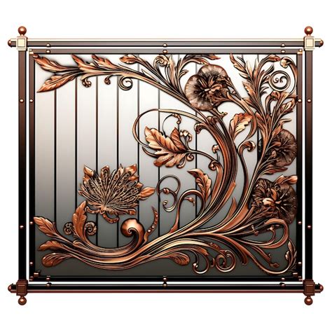 Premium AI Image | Isolated of Cantilever Gate With Ornamental Leaf Design Consists of a Co 3D ...