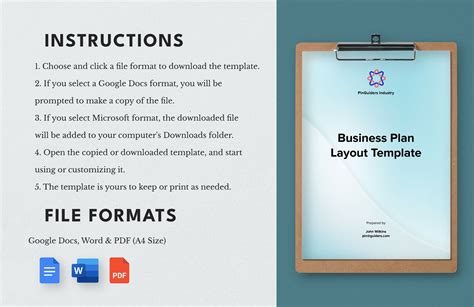 Business Plan Layout Template - Download in Word, Google Docs, PDF ...