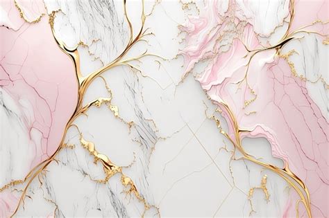 Premium Photo | Pink white and gold marble background Luxury marble ...