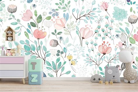 Floral Nursery - Behung I Kids Wallpaper