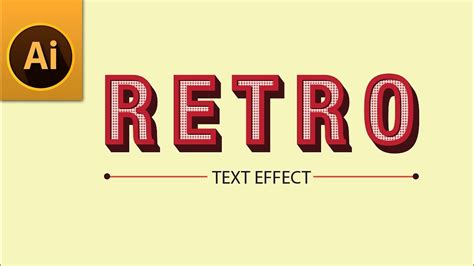 Custom Retro Text Effect - Adobe Illustrator Tutorial - YouTube