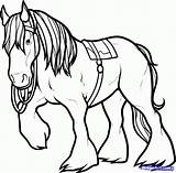 Clydesdale Horse Coloring Pages To Print sketch template