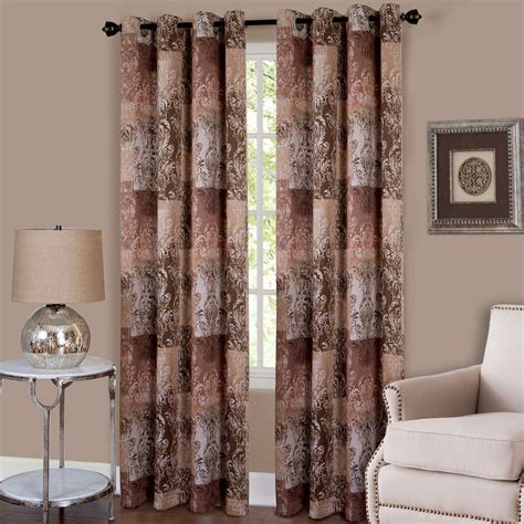 Craze Chocolate Room Darkening Grommet Curtain Panel