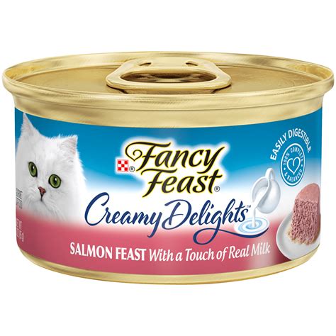 Fancy Feast Pate Wet Cat Food Creamy Delights Salmon Feast With a Touch ...