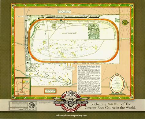 A Map of the Indianapolis Motor Speedway | Curtis Wright Maps