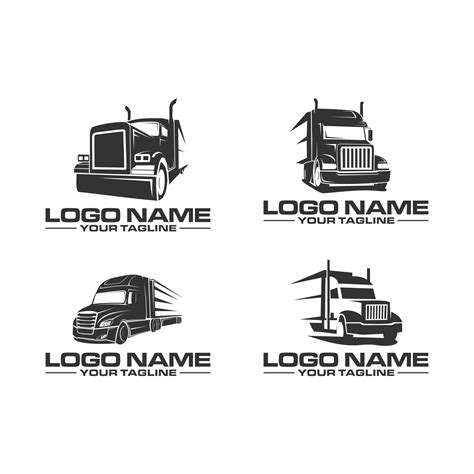 semi Truck logo set designs logo template vector 4671706 Vector Art at Vecteezy