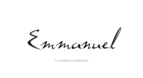 Emmanuel Name Tattoo Designs