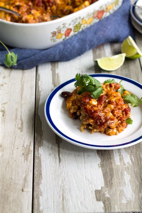 Vegetarian Enchilada and Beans Casserole | a Love a fare