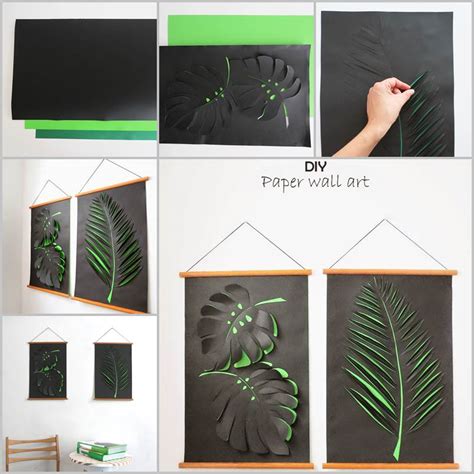 Creative Ideas - DIY Paper Leaf Wall Art