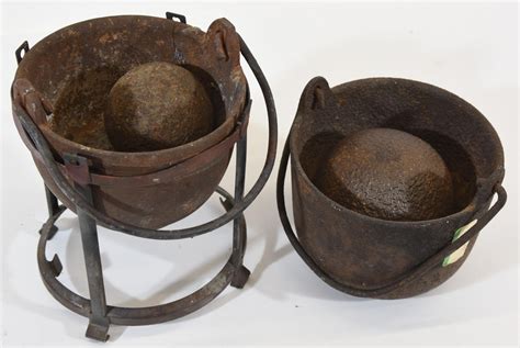 Lead Melting Pots with Steel Balls - Landsborough Auctions