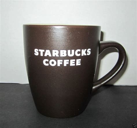 Starbucks Coffee Mug Tea Cup Dark Chocolate Brown 12 oz Shape Handle ...