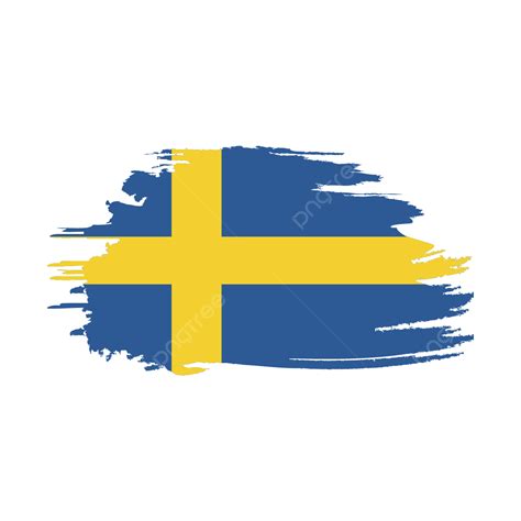 Sweden Flag Stylized On White Transparent Background, Sweden Flag Brush, Sweden Flag, Sweden PNG ...