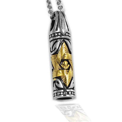 Jewish Star Mezuzah Necklace