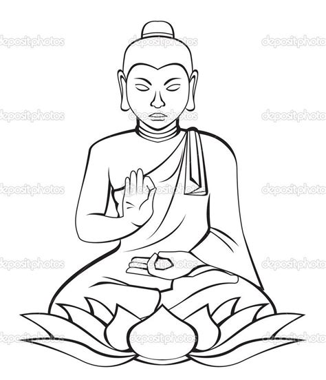 Buddha Clip Art Drawings Sketch Coloring Page | Buddha, Art drawings ...