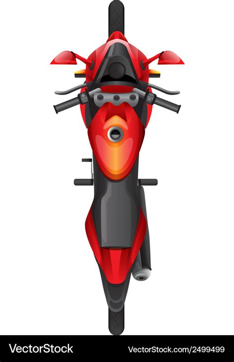 A topview of motor bike Royalty Free Vector Image