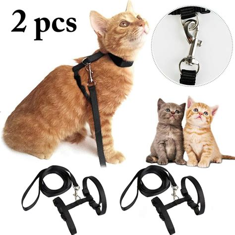 Legendog 2 Pcs Cat Harness and Leash Set Adjustable Halter Pet Harness ...