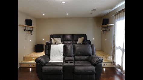 Home Theater Seat Riser with lighting - DIY - YouTube