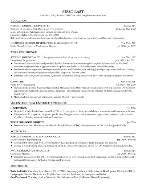 12 Programmer Resume Examples for 2024 | Resume Worded