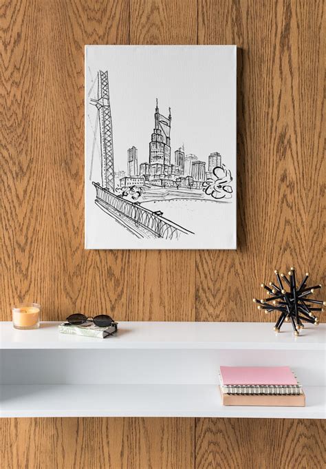 Nashville Skyline Canvas Wall Art, Nashville Tennessee Canvas Print ...