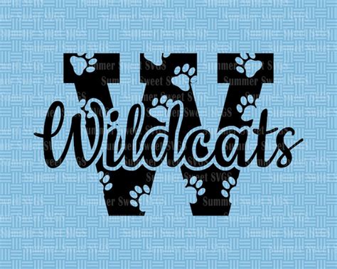 Wildcat SVG wildcat paw print wildcats shirt svg wildcat | Etsy