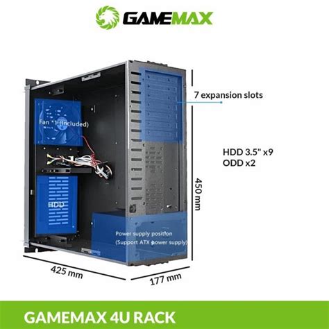 Jual Casing Komputer GAMEMAX 4U Rackmount Server 4U Industrial | Shopee Indonesia