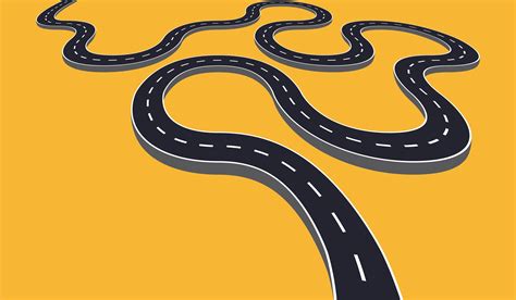 Isolated winding road 1266950 Vector Art at Vecteezy