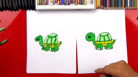 How To Draw A Cartoon Turtle - Art For Kids Hub