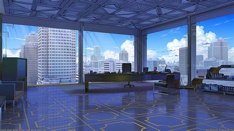 Anime office, building, cityscape, scenic, Anime, HD wallpaper | Peakpx