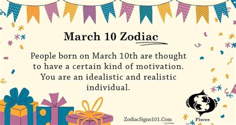 March 10 Zodiac Is Pisces, Birthdays And Horoscope - ZodiacSigns101