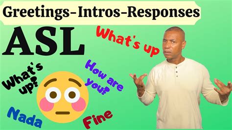 ASL Introductions, Greetings, and Responses | Learn the proper way to Greet in American ...