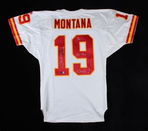 Joe Montana Signed Chiefs 1994 Road Jersey Inscribed "Hail to the ...